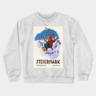 Steiermark Austria Vintage Travel Poster Crewneck Sweatshirt